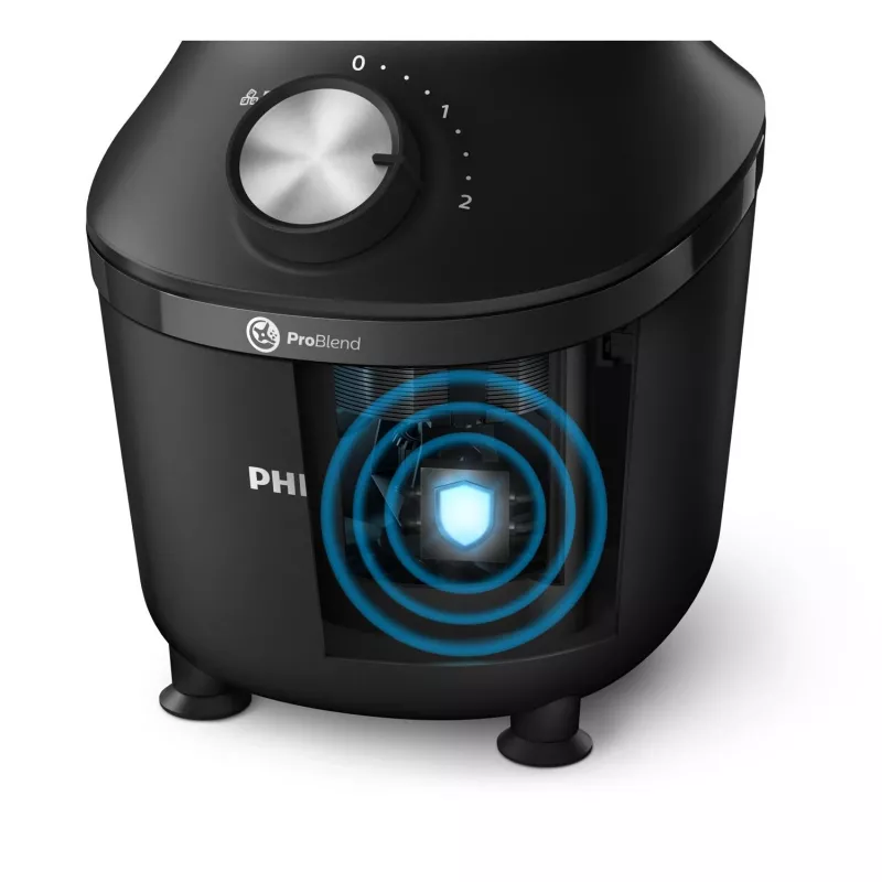 Philips 3000 sērijas HR2191/01 blenderis 2 L Galda blenderis 600 W Melns, Caurspīdīgs