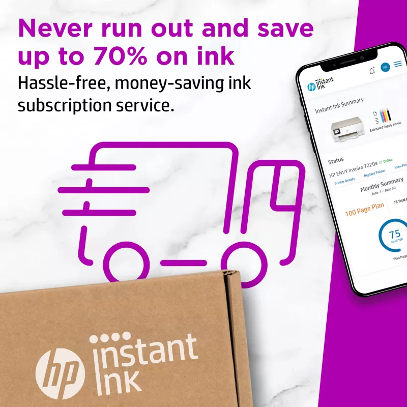 HP ENVY Inspire 7220e Bezvadu Daudzfunkciju Krāsu Printeris, Instant Ink; Kopētājs, Skenētājs