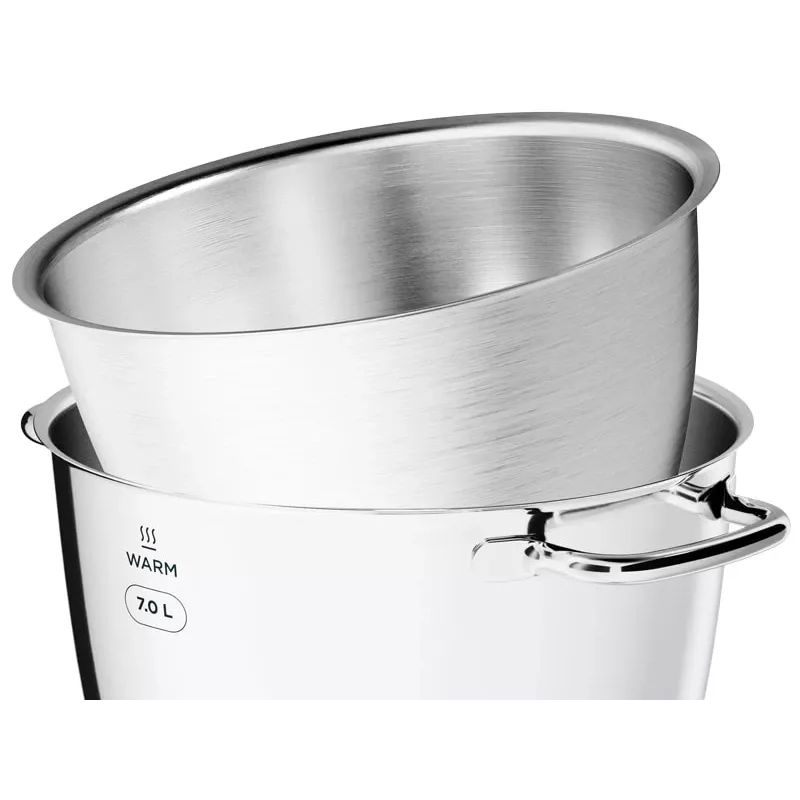 Stāvmiksers Kenwood KWL90.004SI — 1400 W, 7 L nerūsējošā tērauda bļoda, skārienjutīga vadība, iebūvēti svari, sudraba