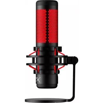 HyperX QuadCast - USB mikrofons (melns-sarkans) - sarkans apgaismojums