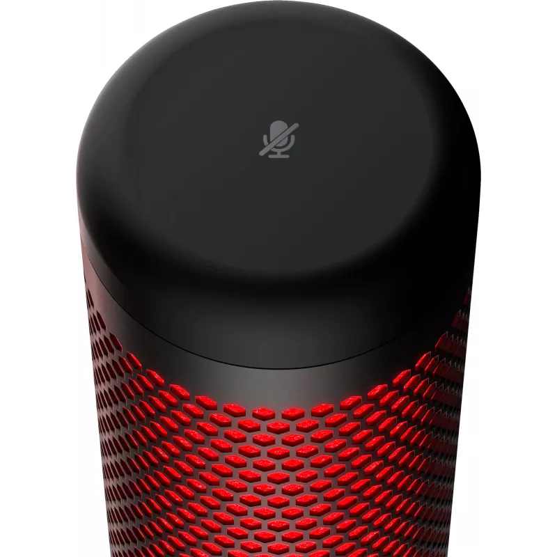 HyperX QuadCast - USB mikrofons (melns-sarkans) - sarkans apgaismojums
