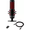 HyperX QuadCast - USB mikrofons (melns-sarkans) - sarkans apgaismojums