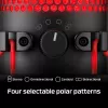HyperX QuadCast - USB mikrofons (melns-sarkans) - sarkans apgaismojums