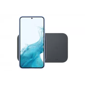 Bezvadu iekštelpu USB lādētājs Samsung EP-P5400 — 15 W, pelēks, paredzēts viedtālrunim, austiņām, viedpulkstenim