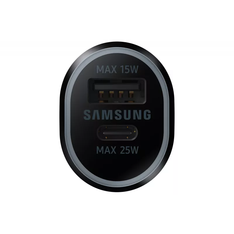 Automašīnas lādētājs Samsung EP-L4020 40W (12V ieeja) USB-C 25W+15W melns viedtālruņiem