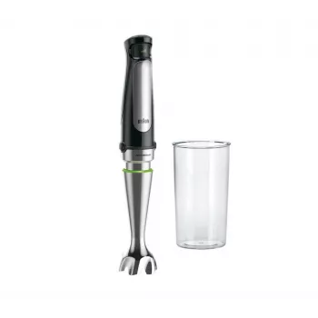 Braun MQ 7000X 0,6 L Iegremdējamais blendētājs 1000 W Melns, Satīna tērauda