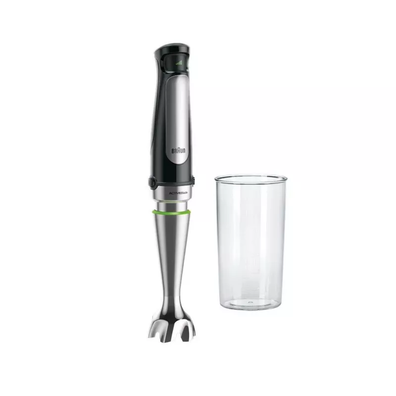 Braun MQ 7000X 0,6 L Iegremdējamais blendētājs 1000 W Melns, Satīna tērauda