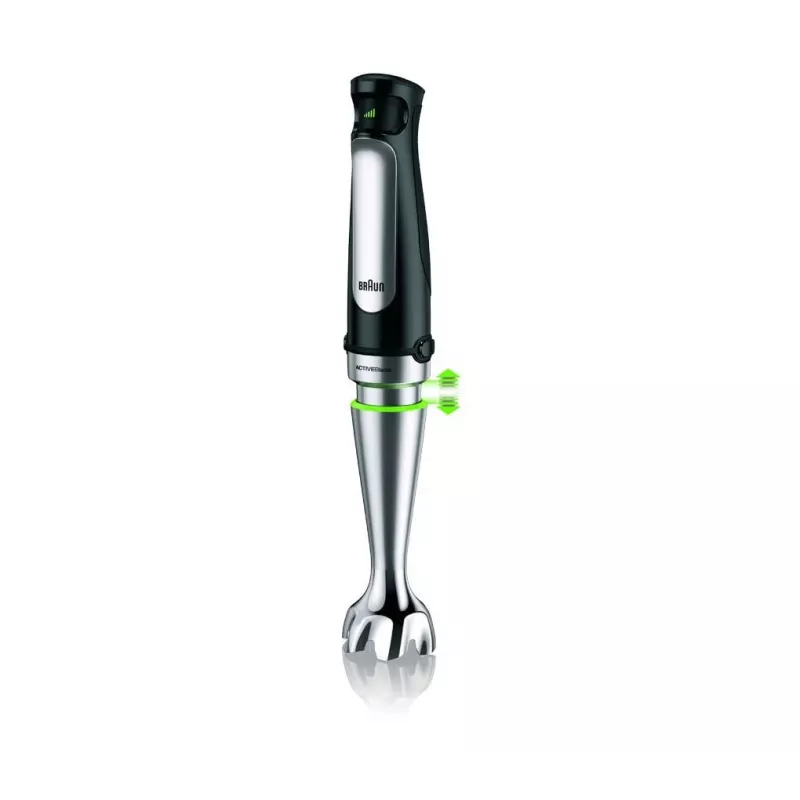 Braun MQ 7000X 0,6 L Iegremdējamais blendētājs 1000 W Melns, Satīna tērauda