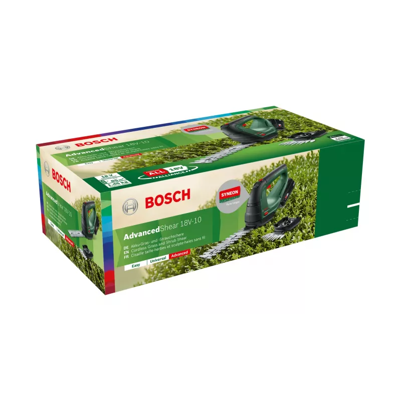 Bosch AdvancedShear 18V-10 akumulatora zāles šķēres 10 cm litija jonu (Li-Ion) melnas, zaļas