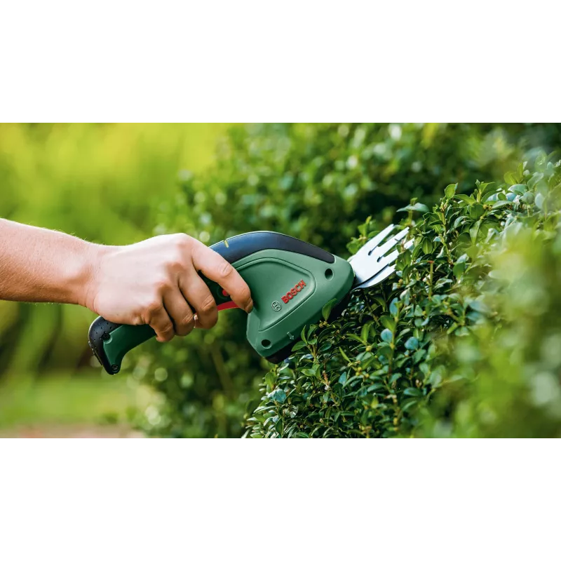 Bosch Easy Shear bezvada zāles šķēres 8 cm 3,6 V litija jonu (Li-Ion) akumulators, melnas, zaļas