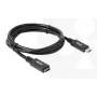 USB Gen1 Type-C pagarinātāja kabelis CLUB3D CAC-1531, 1 m, USB-C vīr. uz 2× USB-C siev., 5 Gbps, 60W PD, 4K@60Hz