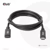 USB Gen1 Type-C pagarinātāja kabelis CLUB3D CAC-1531, 1 m, USB-C vīr. uz 2× USB-C siev., 5 Gbps, 60W PD, 4K@60Hz