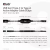 CLUB3D USB Gen1 Type-C uz Type-A aktīvais adaptera kabelis 5Gbps M/F 10m