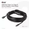 CLUB3D USB Gen1 Type-C uz Type-A aktīvais adaptera kabelis 5Gbps M/F 10m