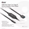 CLUB3D USB Gen1 Type-C uz Type-A aktīvais adaptera kabelis 5Gbps M/F 10m