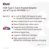 USB Type-C Gen2 leņķa adapteru komplekts (2 gab.) CLUB3D CAC-1528 — USB-C uz USB-C, atbalsta 4K@120Hz