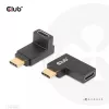 USB Type-C Gen2 leņķa adapteru komplekts (2 gab.) CLUB3D CAC-1528 — USB-C uz USB-C, atbalsta 4K@120Hz