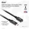 CLUB3D USB Gen1 Type-C pagarinājuma kabelis 5Gbps 60W(20V/3A) 4K60Hz M/F 2m/6.56ft