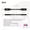 CLUB3D USB Gen1 Type-C pagarinājuma kabelis 5Gbps 60W(20V/3A) 4K60Hz M/F 2m/6.56ft