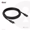 CLUB3D USB Gen1 Type-C pagarinājuma kabelis 5Gbps 60W(20V/3A) 4K60Hz M/F 2m/6.56ft
