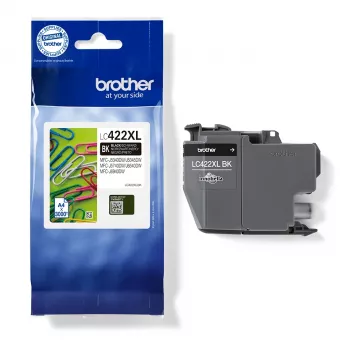 Brother LC422XLBK tintes kasetne 1 gab. Oriģināla lielas (XL) iznākuma melna