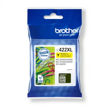 Brother LC-422XLY tintes kasetne 1 gab. Oriģināla Dzeltena