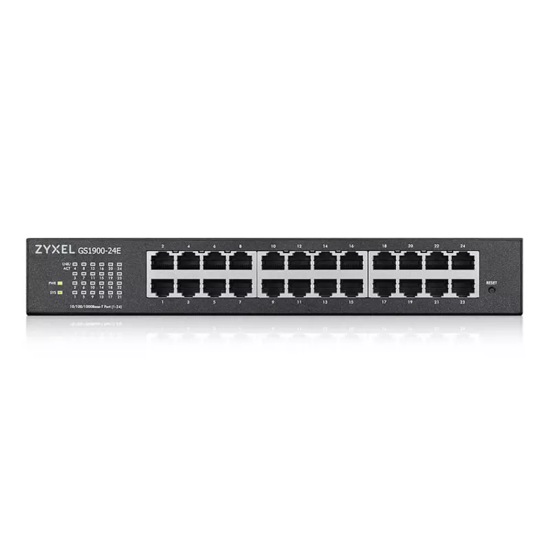 Zyxel GS1900-24E-EU0103F tīkla slēdzis, pārvaldīts L2, Gigabit Ethernet (10/100/1000), 1U, melns