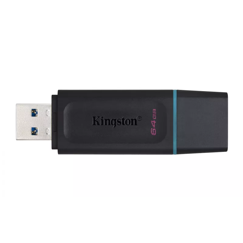 USB zibatmiņa Kingston DataTraveler Exodia 64 GB USB 3.2, melna un zilganzaļa