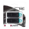 USB zibatmiņa Kingston DataTraveler Exodia 64 GB USB 3.2, melna un zilganzaļa