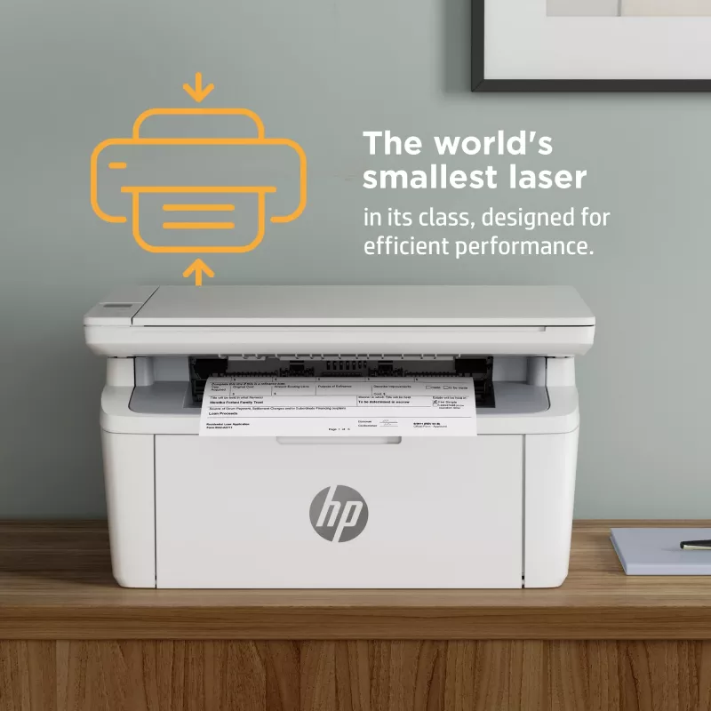 Daudzfunkciju lāzerprinteris HP LaserJet MFP M140w — Melnbalts, 20 lpp/min, 600×600 DPI, A4, Wi‑Fi, Ethernet, Balts