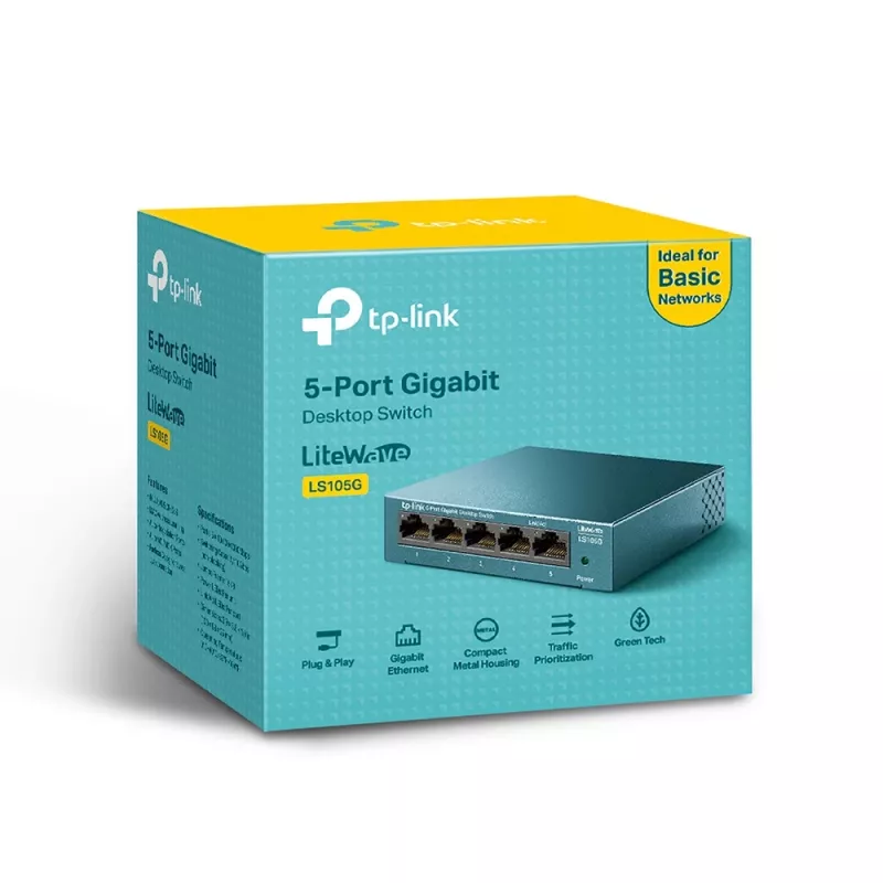 TP-Link 5 portu 10/100/1000Mbps galda tīkla slēdzis
