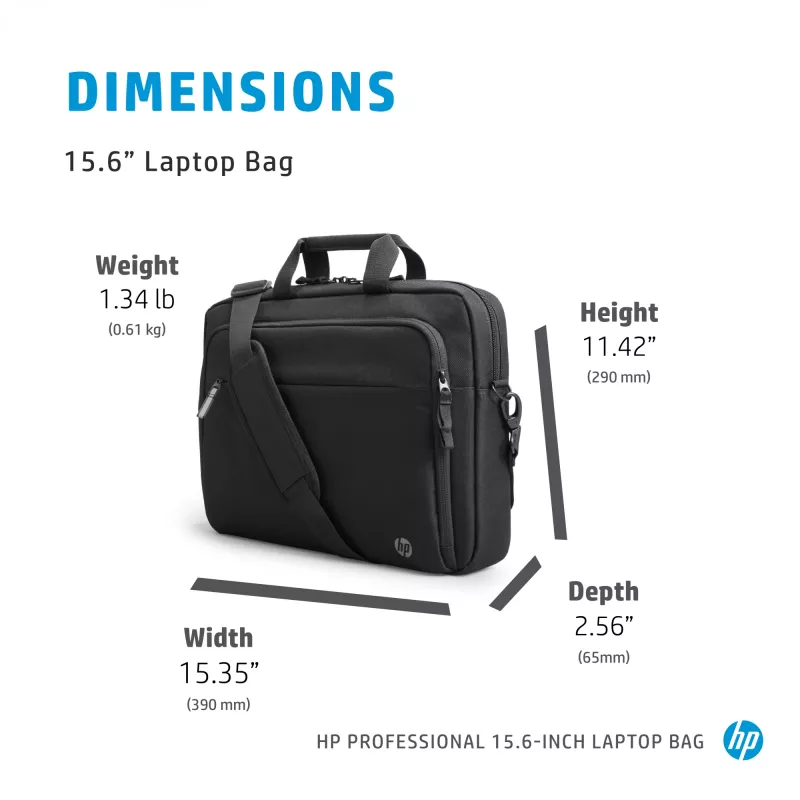 Laptop Bag HP Professional 15.6 inch Briefcase Monochromatic
