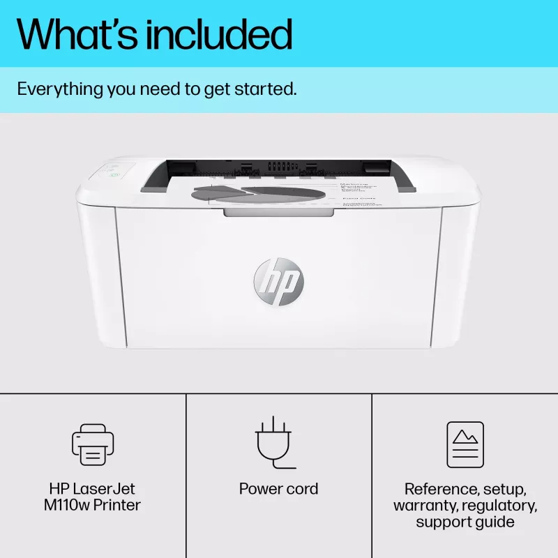 HP LaserJet M110w printeris, lāzeris, 600 x 600 DPI, A4, 20 lpp/min, tīklam gatavs, balts