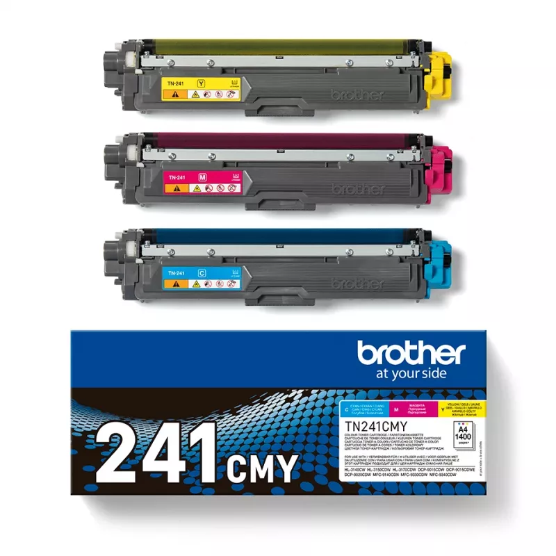 Toner Multipack Brother TN241CMY 2200 lapas ciāna fuksīna dzeltena