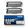tonera kasete Brother TN-2320TWIN 2600 lapas Melns