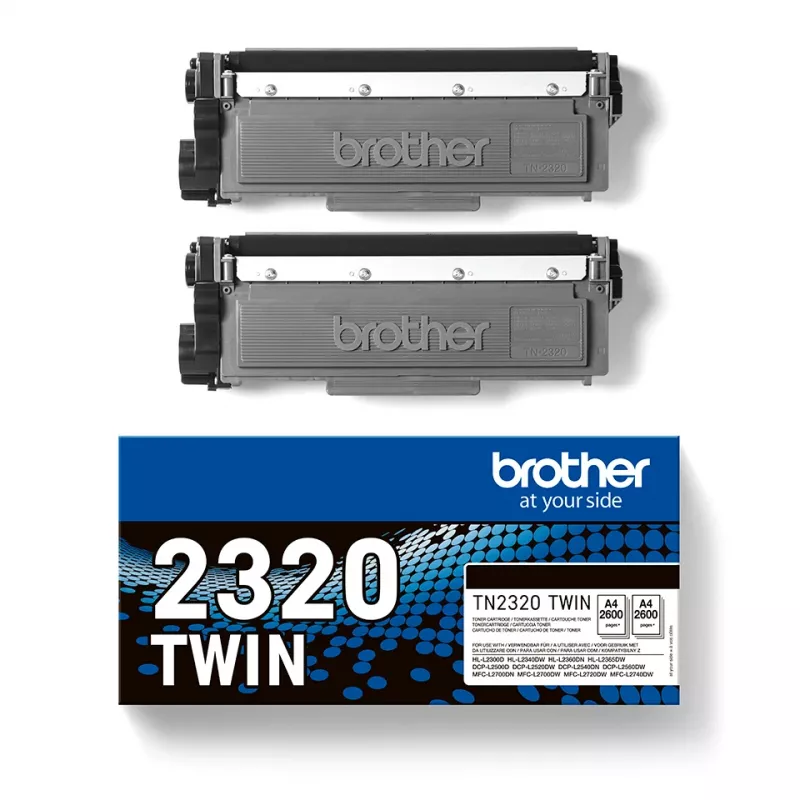 tonera kasete Brother TN-2320TWIN 2600 lapas Melns
