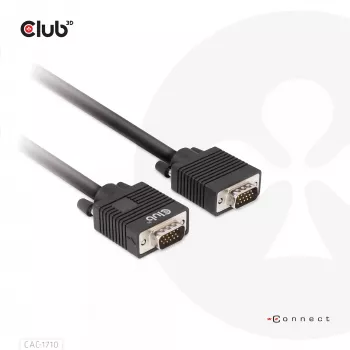 VGA kabelis divvirzienu M/M 10m/32,8ft CLUB3D CAC-1710