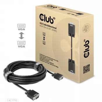 VGA kabelis divvirzienu M/M 10m/32,8ft CLUB3D CAC-1710