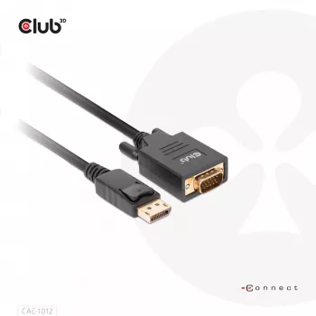 DisplayPort to VGA kabelis M/M CLUB3D CAC-1012 2m