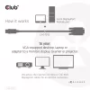 DisplayPort to VGA kabelis M/M CLUB3D CAC-1012 2m