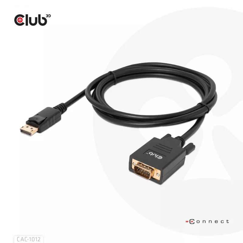DisplayPort to VGA kabelis M/M CLUB3D CAC-1012 2m