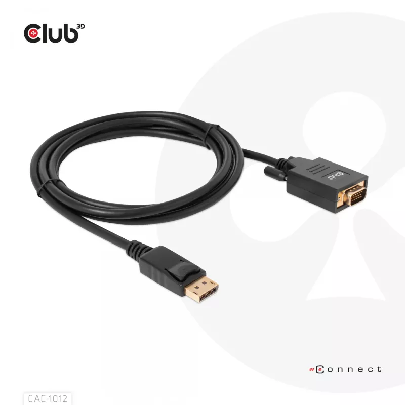 DisplayPort to VGA kabelis M/M CLUB3D CAC-1012 2m