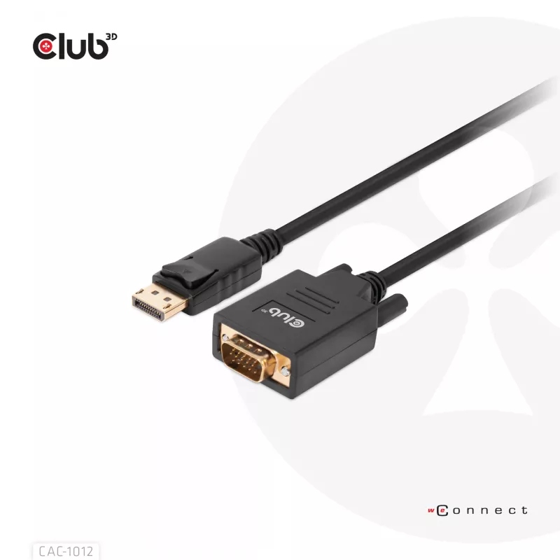 DisplayPort to VGA kabelis M/M CLUB3D CAC-1012 2m