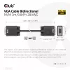 VGA kabelis, divvirzienu, M/M, 3 m, 28AWG, CLUB3D CAC-1703
