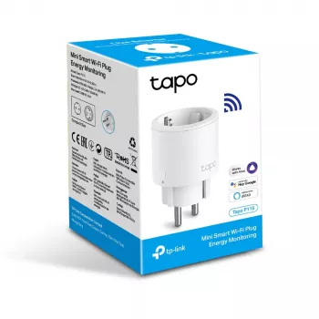 TP-Link Tapo Mini viedais Wi-Fi kontakts, enerģijas uzraudzība, iekštelpām, balts, statuss, bezvadu, Wi-Fi, 802.11b, 802.11g, Wi-Fi 4 (802.11n)