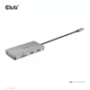 CLUB3D USB Gen1 Type-C 9-in-1 centrmezgls ar HDMI, VGA, 2x USB Gen1 Type-A, RJ45, SD/Micro SD karšu slotiem un USB Gen1 Type-C sieviešu portu