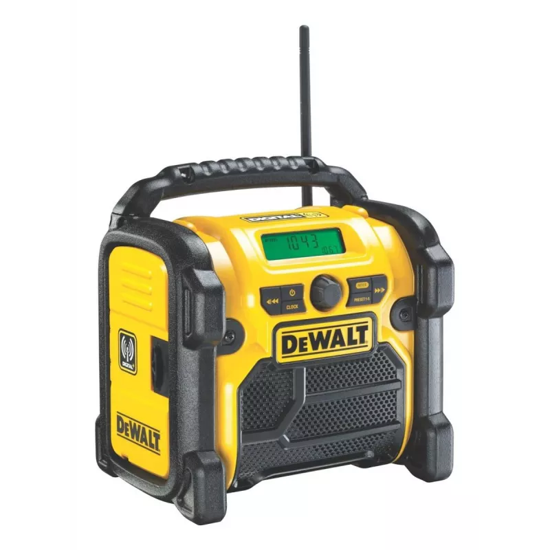 DEWALT bezvadu litija jonu DAB+/FM kompaktais radio — tikai instruments