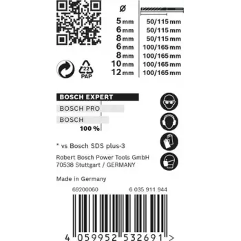 Bosch Expert 2 608 900 195 urbja uzgaļu komplekts 7 gab.