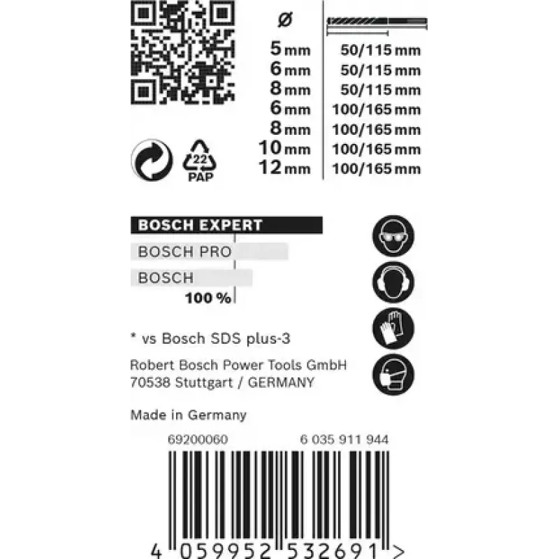 Bosch Expert 2 608 900 195 urbja uzgaļu komplekts 7 gab.