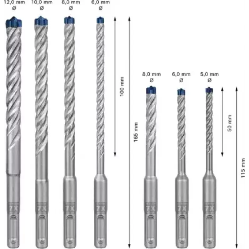 Bosch Expert 2 608 900 195 urbja uzgaļu komplekts 7 gab.